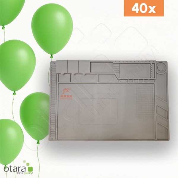 PRÄMIE 10 Jahre Arbeitsplatzmatte Phone Repair Pad Silicone Work Pad [44x30cm] JK, gray